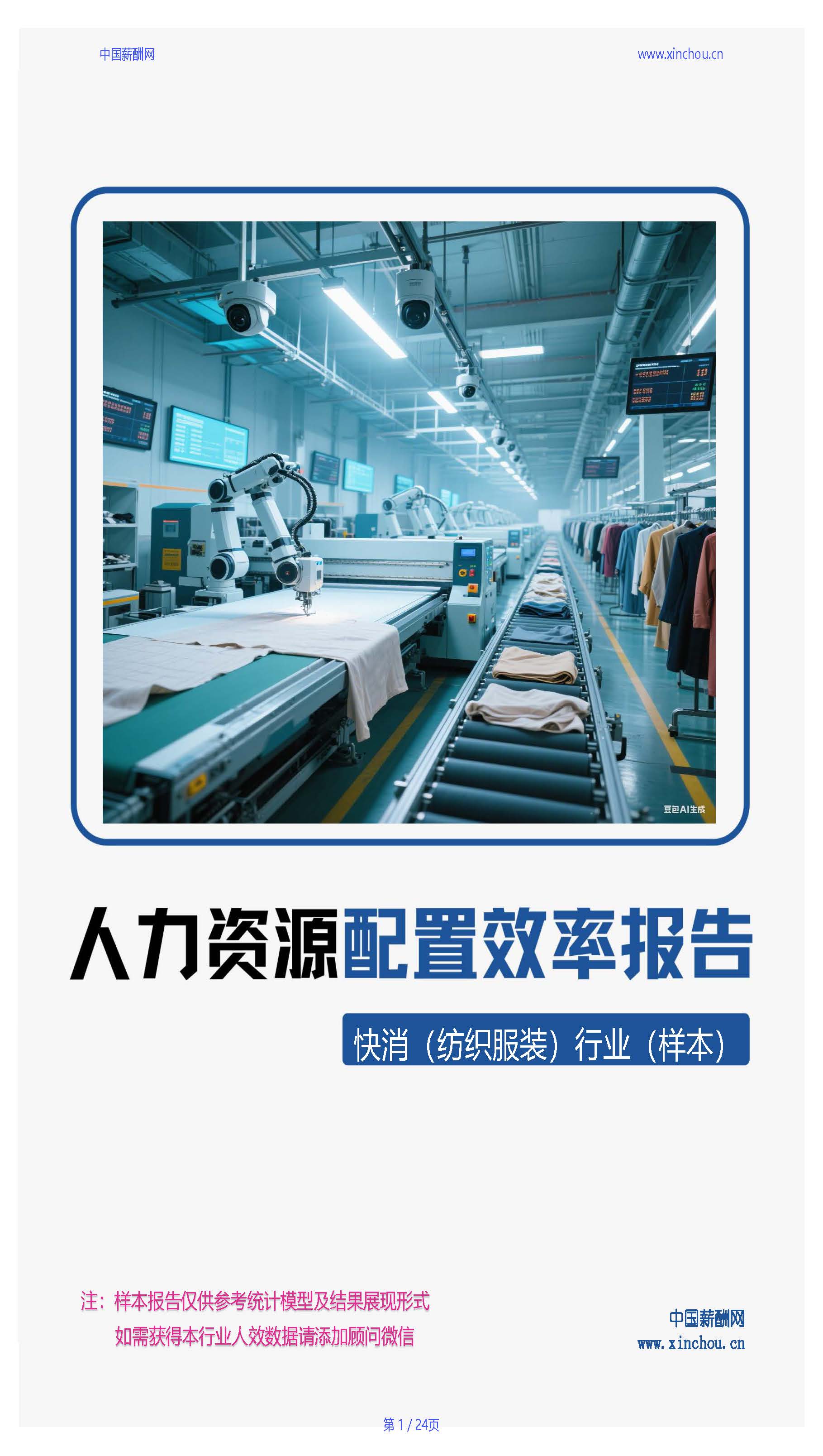 快消纺织服装行业人力资源配置效率分析报告