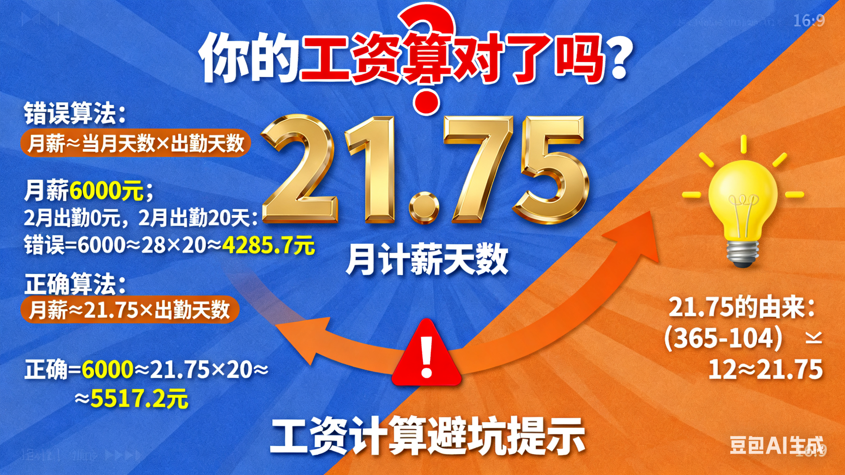 你的月薪可能一直算错了?关键藏在“21.75”这个数字里。(图1) 生成工资计算图片 (9).png