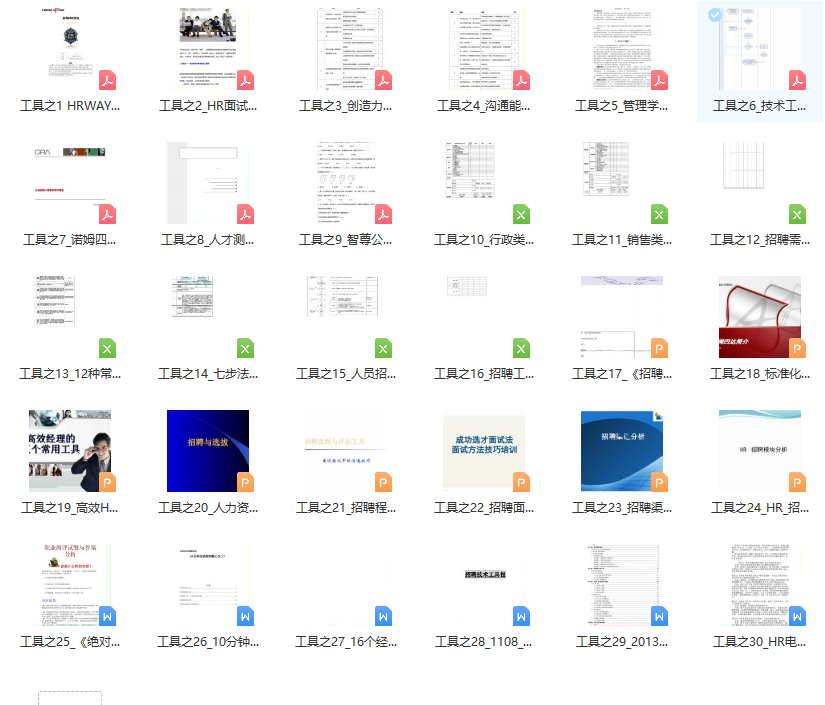 第46期资料—校招HR招聘必备工具资料合集(图6) 图片