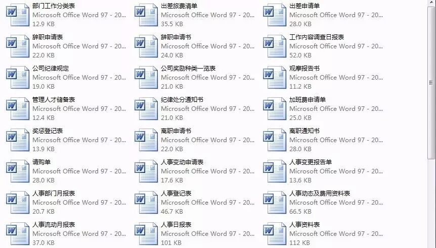 HR六大模块常用资料表格(图12)
