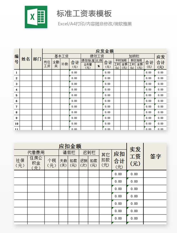 第97期资料—工资个税计算Excel模板(图1)