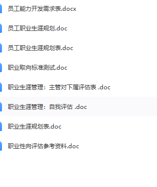 第59期资料—员工职业生涯规划工具包 (8份工具)(图6)
