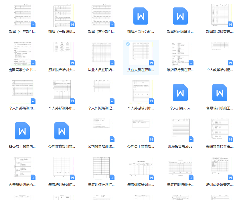 第120期资料—精选1500份HR常用表格(图6)